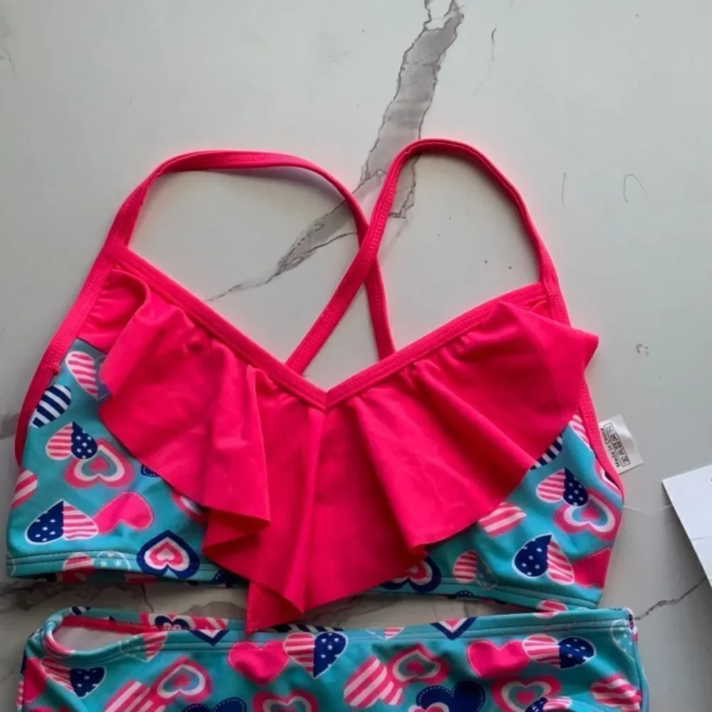Take 50% OFF- Firpearl Baby Girl 2piece Swimwear, Size-M(7-8)